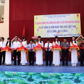 Lễ khánh thành công trình sửa chữa và xây dựng mở rộng một số phòng học Trường THPT Nguyễn Hiền